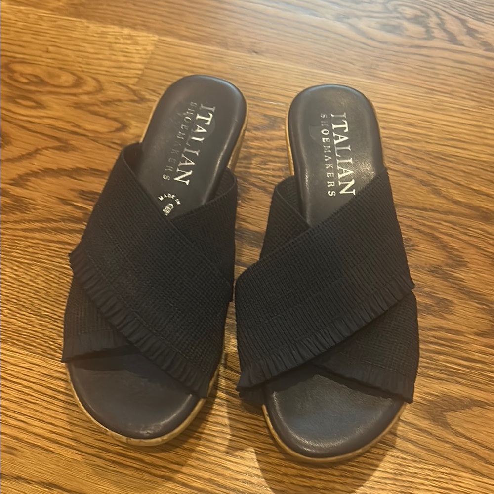 Italian Shoemakers Mules with Crisscross Straps